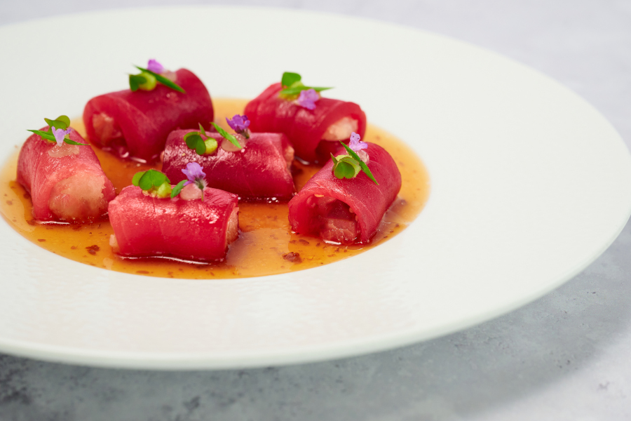 Bluefin Tuna Escabeche Skai Restaurant Singapore